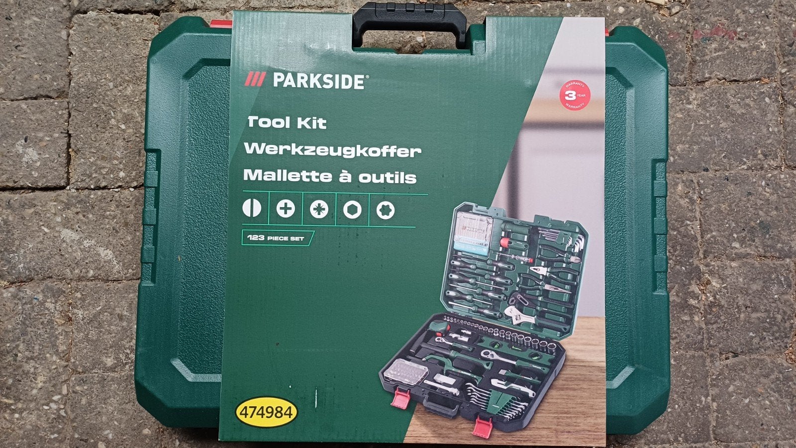 Parkside Gereedschapskoffer 123-delig - Nieuw, Ophalen of Verzenden, Nieuw, Gereedschapsset, Parkside