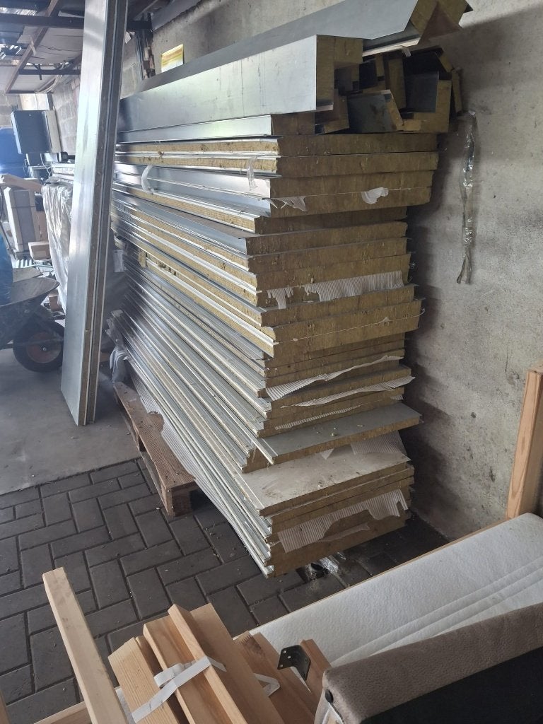 Grote Restpartij Steenwol Sandwichpanelen (Metaallook/Alu), Ophalen, Zo goed als nieuw, Overige materialen, 20 tot 50 mm