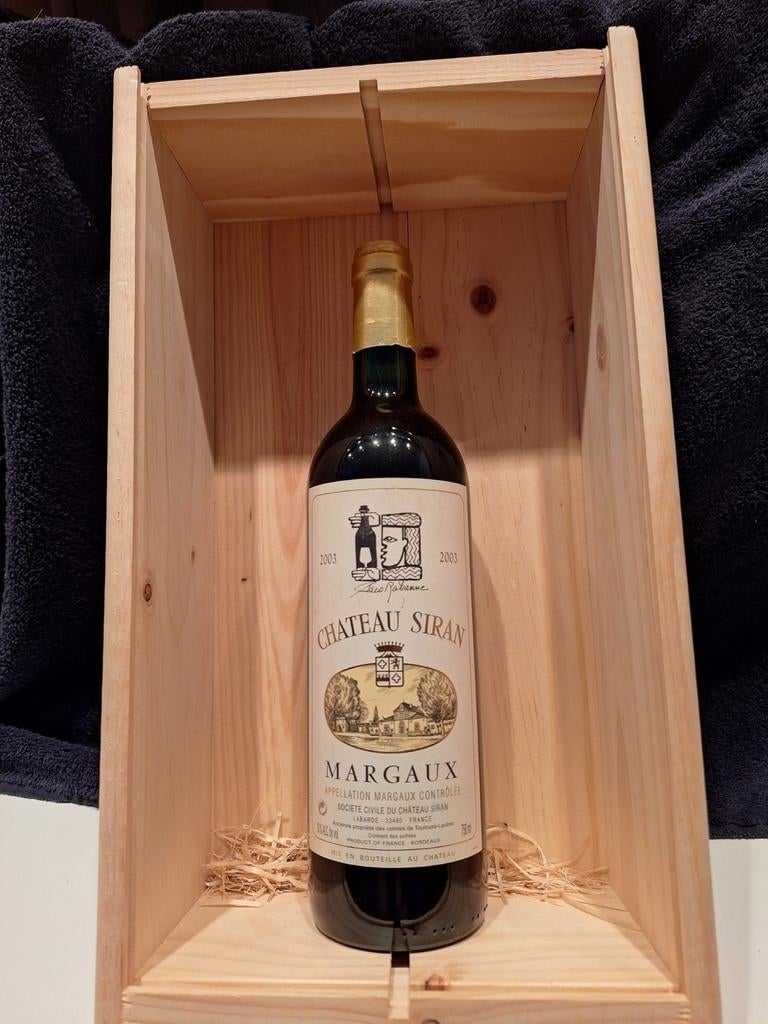Château Siran Margaux 2003 - Rode Wijn, Verzamelen, Wijnen, Gebruikt, Frankrijk, Ophalen of Verzenden, Rode wijn
