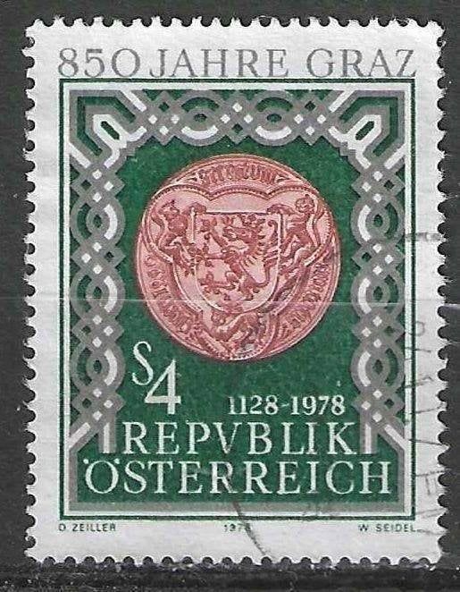 Oostenrijk 1978 - Yvert 1411 - Stad Graz (ST), Verzenden, Gestempeld