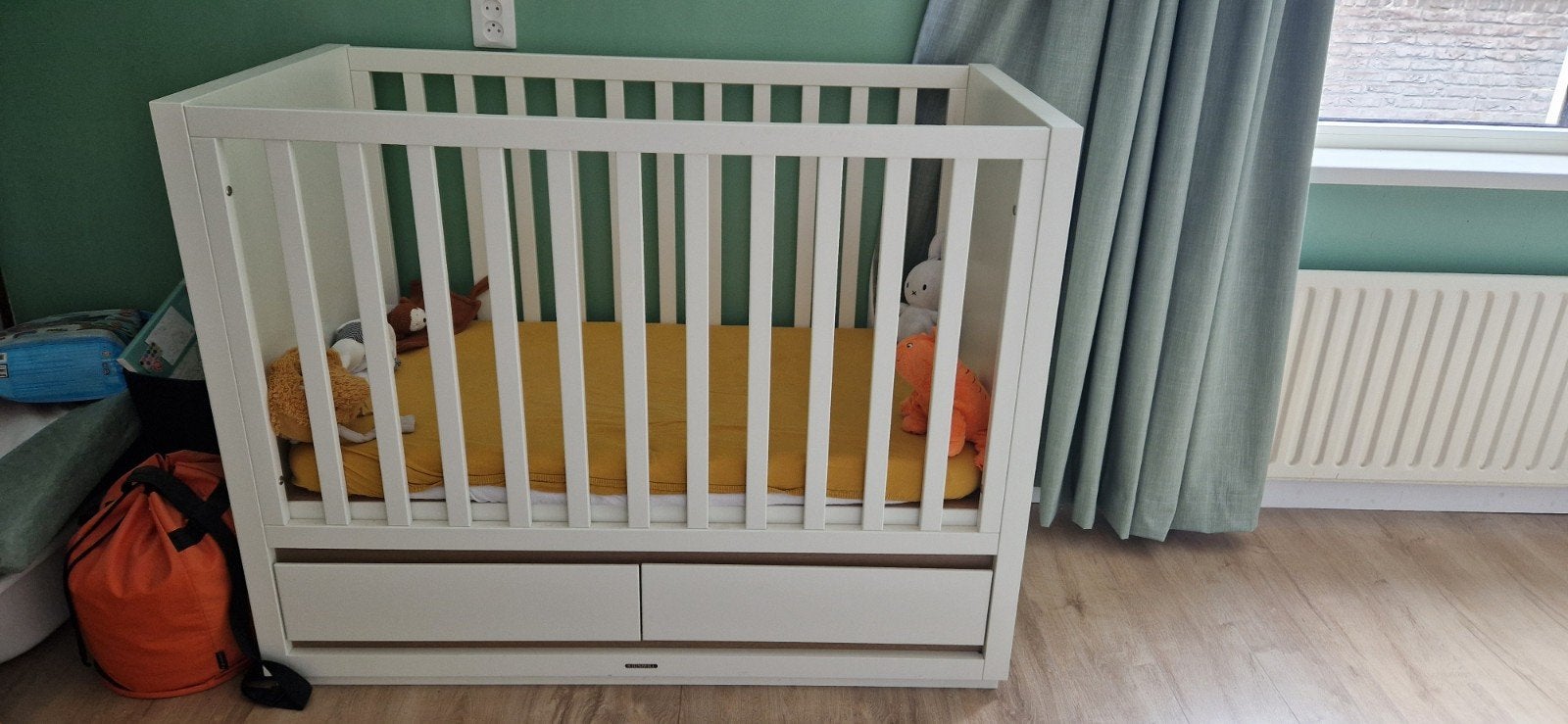 Ledikant 120x60cm, merk Kidsmill, kleur: wit., Ophalen, Gebruikt, Ledikant
