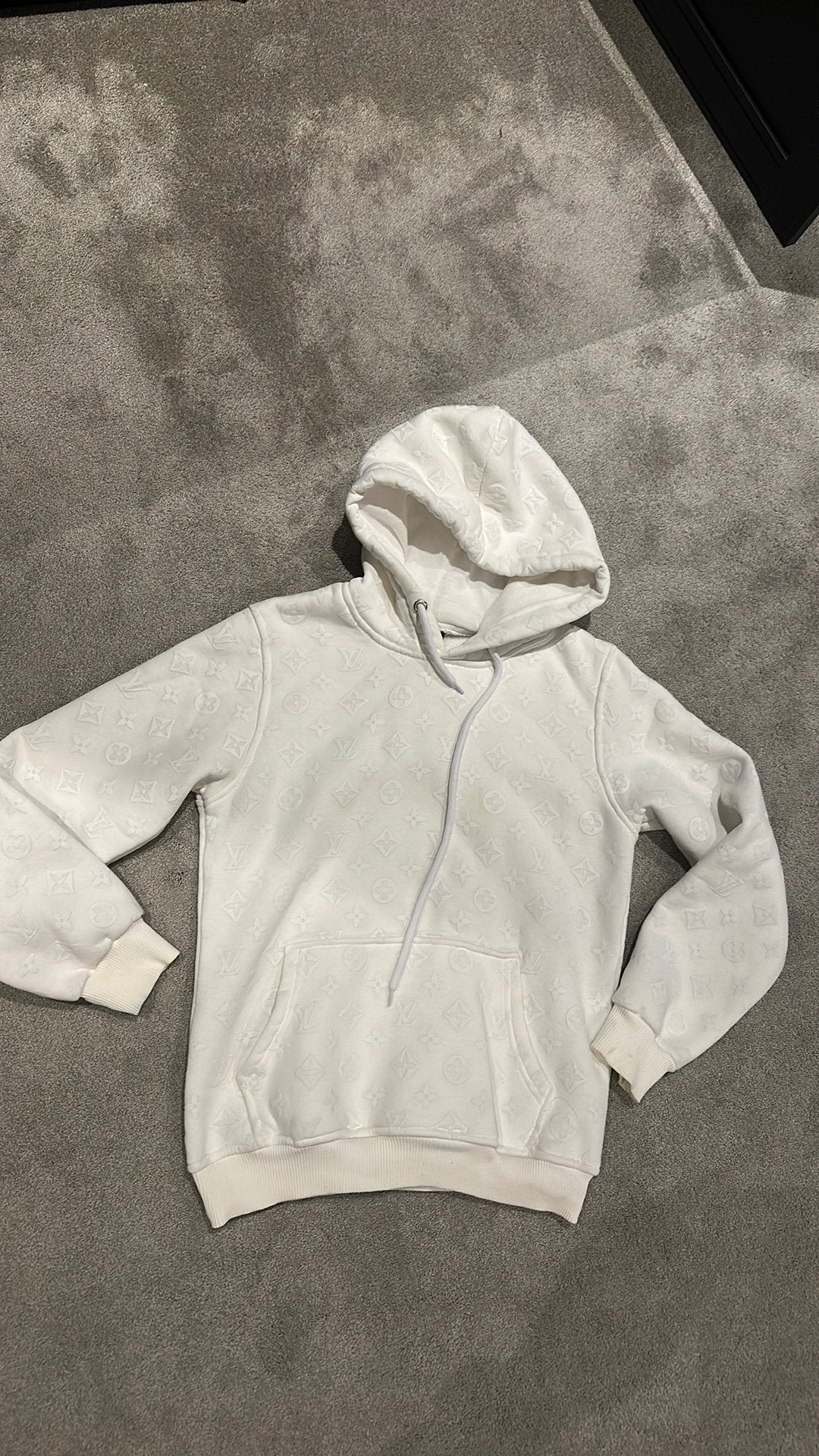 L V monogram trui capuchon off white wit s, Kleding | Dames, Verzenden, Zo goed als nieuw, Wit