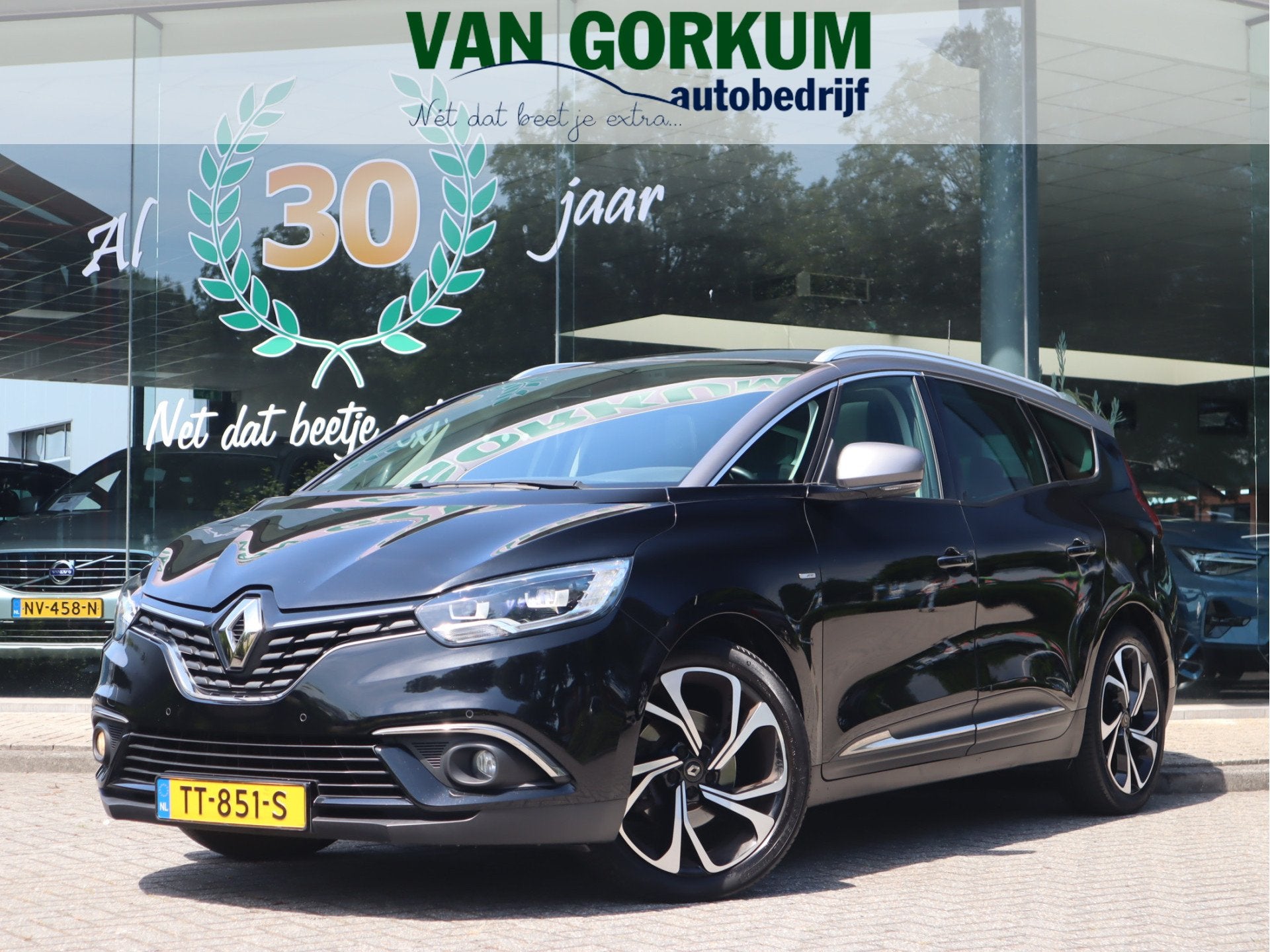 Renault Grand Scénic 1.3 TCe Bose 7p. Navi / Pano / Automaa, Auto's, Gebruikt, 1850 kg, Zwart, 1330 cc