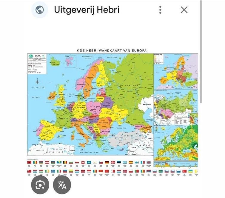 Hebri wandkaart dubbelzijd. rubber GROOT in zeer goede staat, Ophalen, Zo goed als nieuw