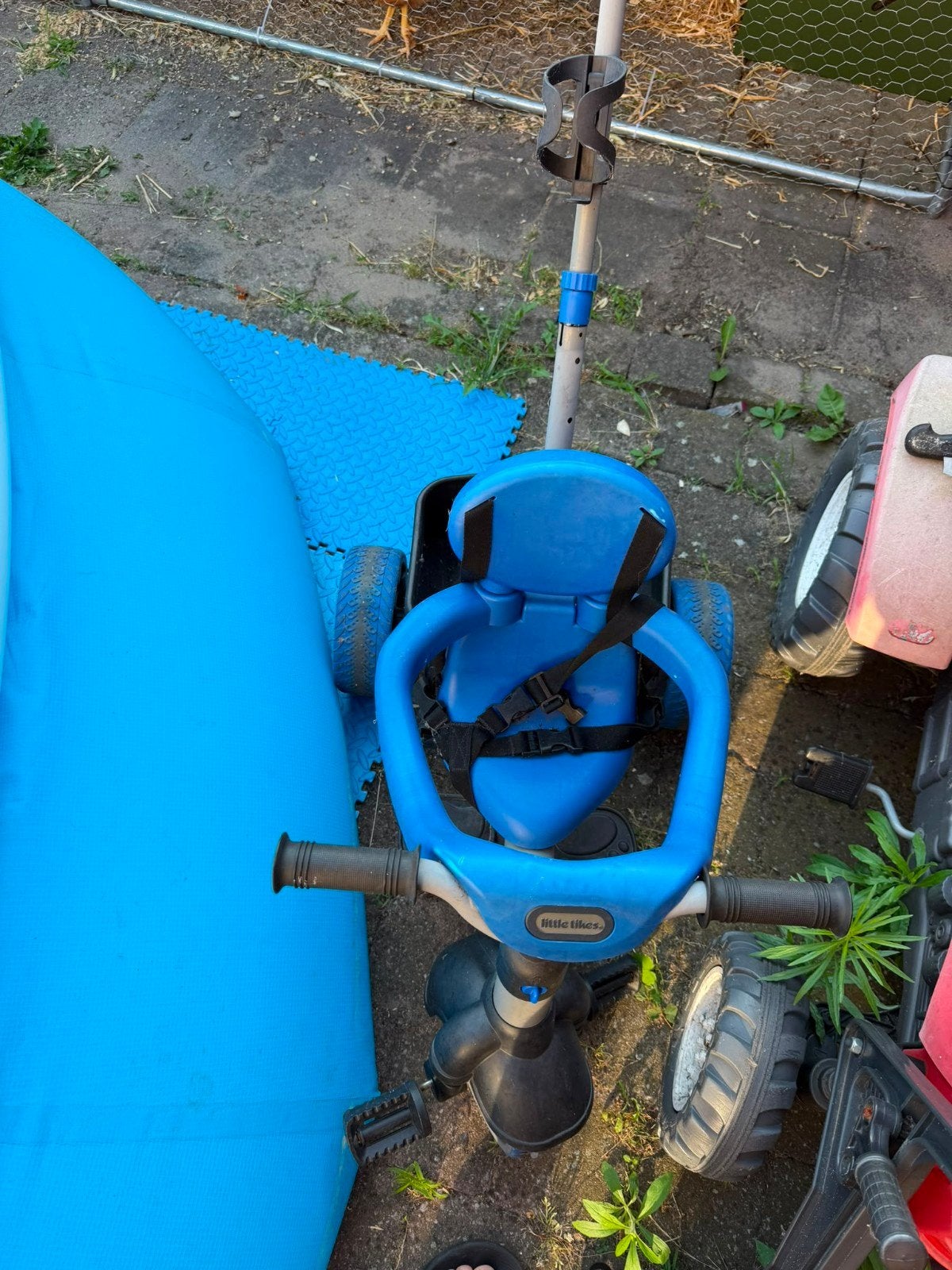 Little Tikes driewieler met duwstang, Ophalen of Verzenden, Gebruikt, Loopvoertuig