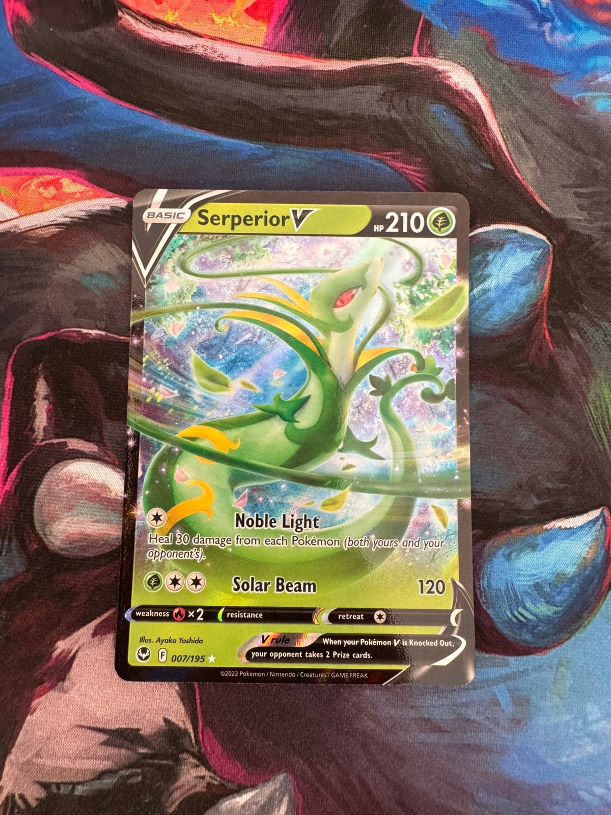 Pokémon kaarten Serperior V #7, Ophalen of Verzenden, Zo goed als nieuw, Losse kaart