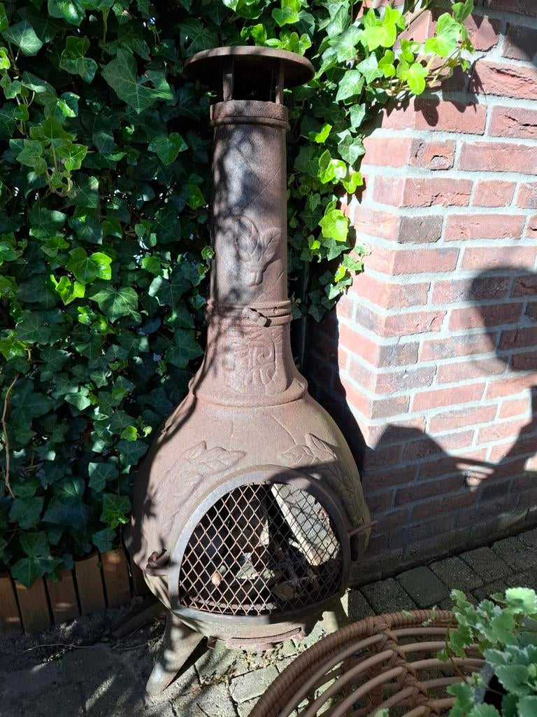 Tuinhaard gietijzer gratis, Tuin en Terras, Tuinhaarden, Ophalen, Gebruikt