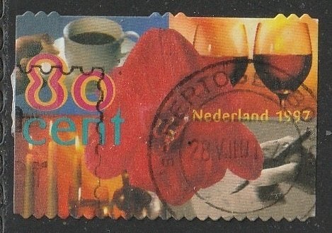Nederland 1997 1720c Glazen wijn Zelfkl, Gest Den Bosch, Ophalen of Verzenden, Na 1940, Gestempeld