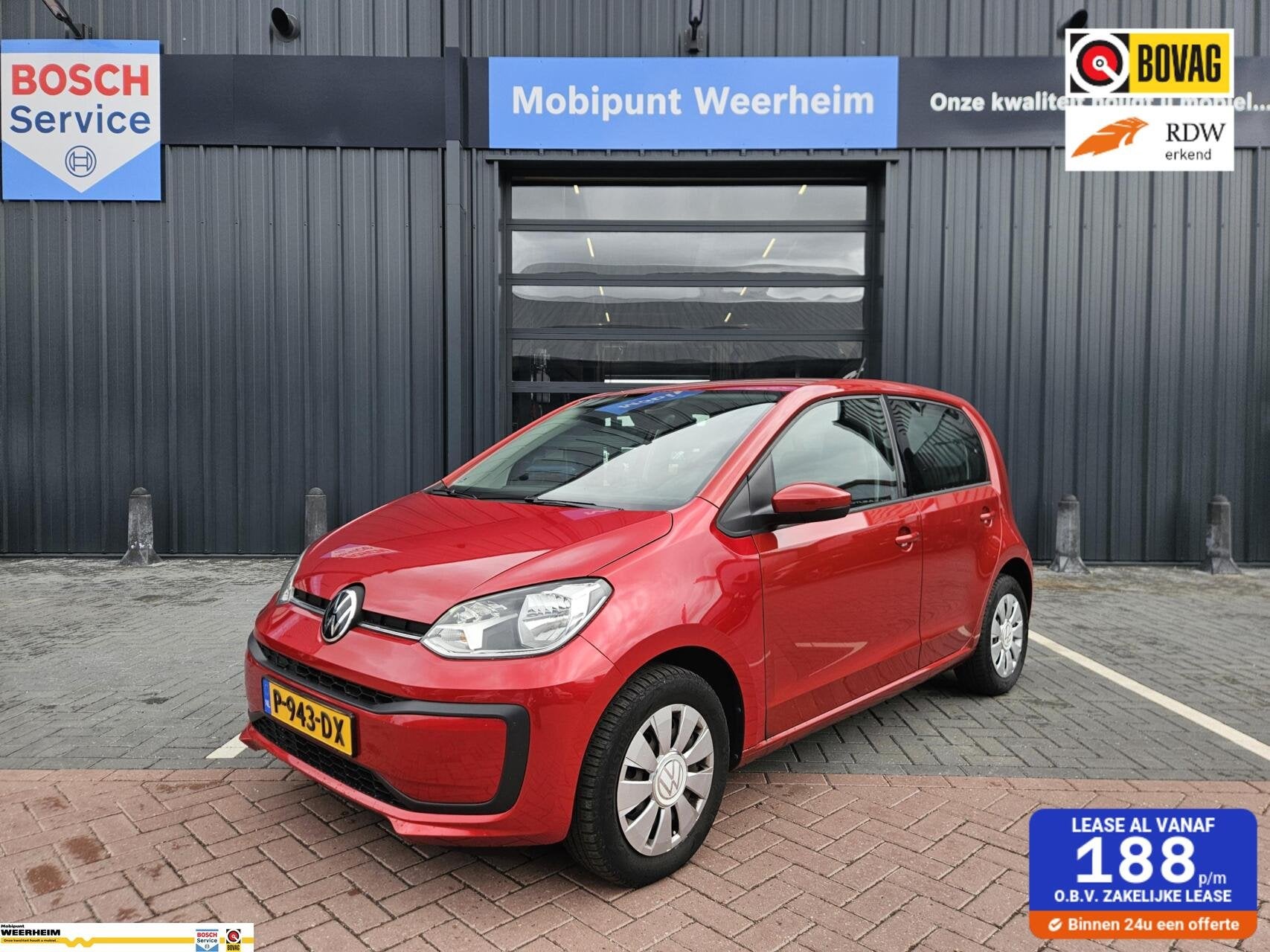 Volkswagen Up! 1.0, 12 maanden, Gebruikt, 4 stoelen, 891 kg
