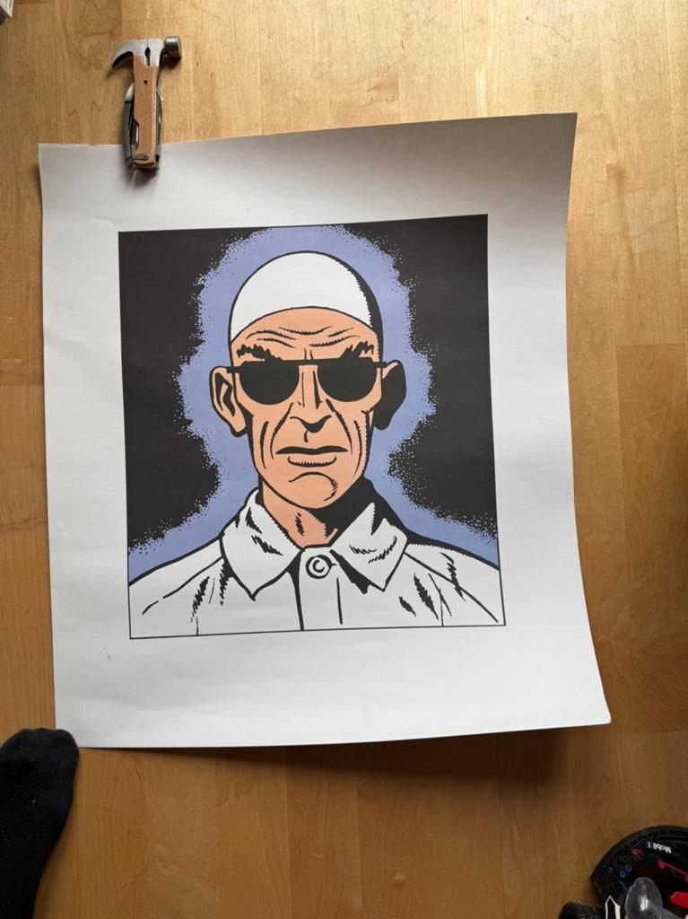 Professor Septimus - Blake en Mortimer, Verzamelen, Ophalen of Verzenden, Overige figuren, Zo goed als nieuw, Plaatje, Poster of Sticker