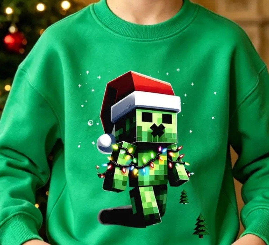 Minecraft kerst trui, Ophalen of Verzenden, Zo goed als nieuw, Jongen