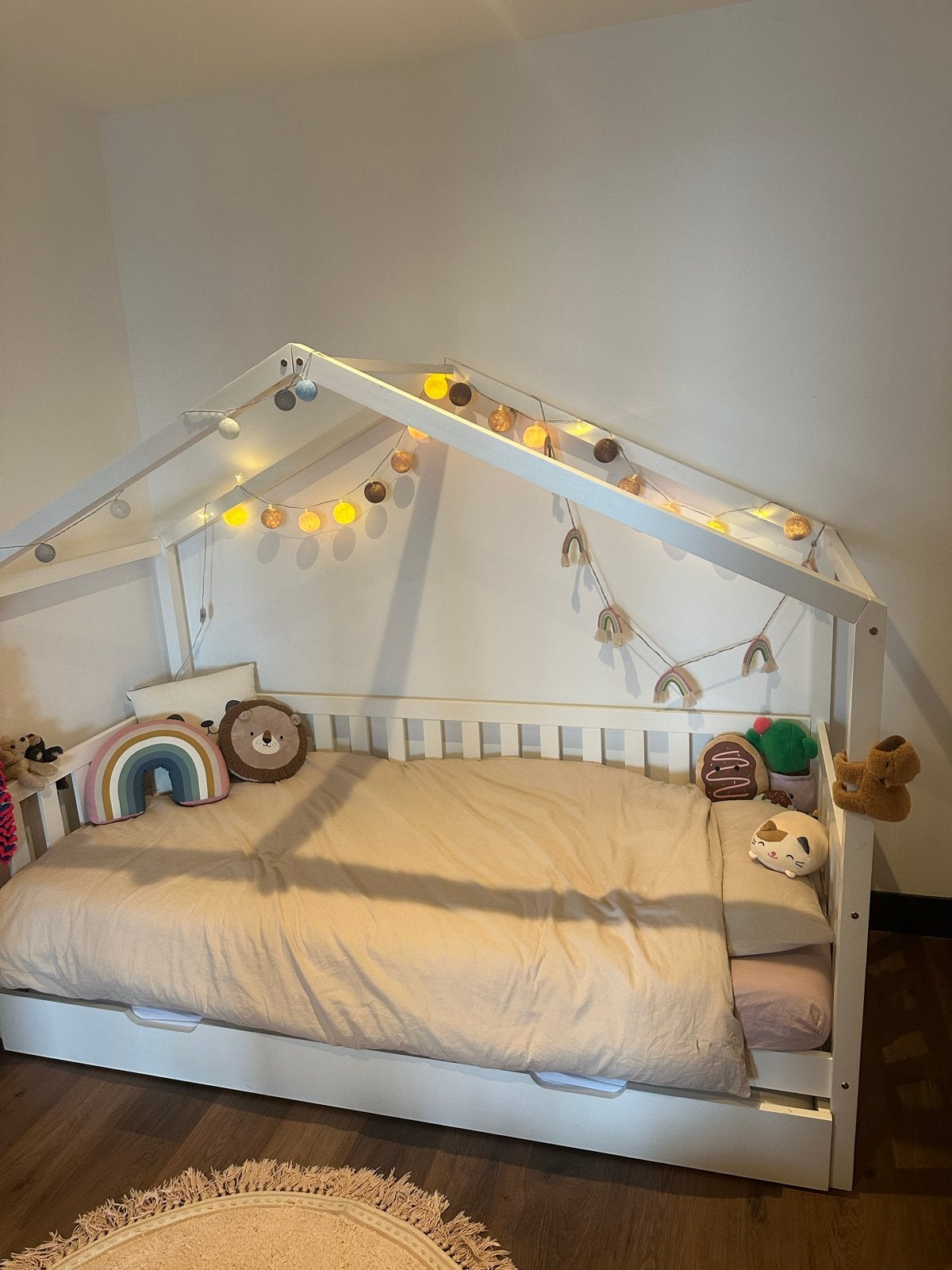 Kinderbed huisbed 90x200 cm met lade - Beter Bed Dallas, Huis en Inrichting, 90 cm, Eenpersoons, Wit, Ophalen of Verzenden
