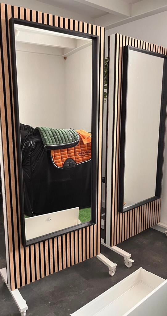 MOET WEG - Room divider verrijdbare passpiegels, roomdivider, Ophalen, Zo goed als nieuw
