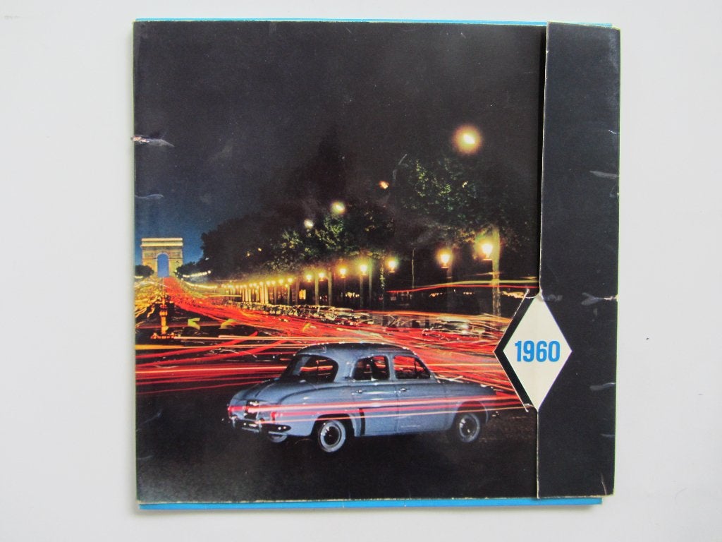 Renault kalender met grammofoonplaatje uit 1960, Ophalen of Verzenden