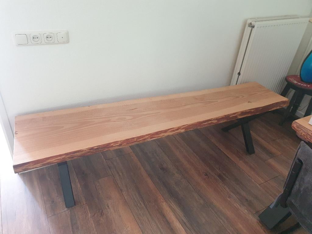 Mooi Boomstambankje, Huis en Inrichting, Banken | Bankstellen, Ophalen, Zo goed als nieuw, Minder dan 150 cm