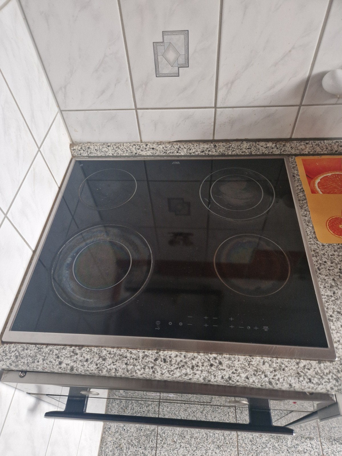 Etna keramische kookplaat - 4 zones, Witgoed en Apparatuur, Ophalen, Gebruikt, Keramisch, 4 kookzones
