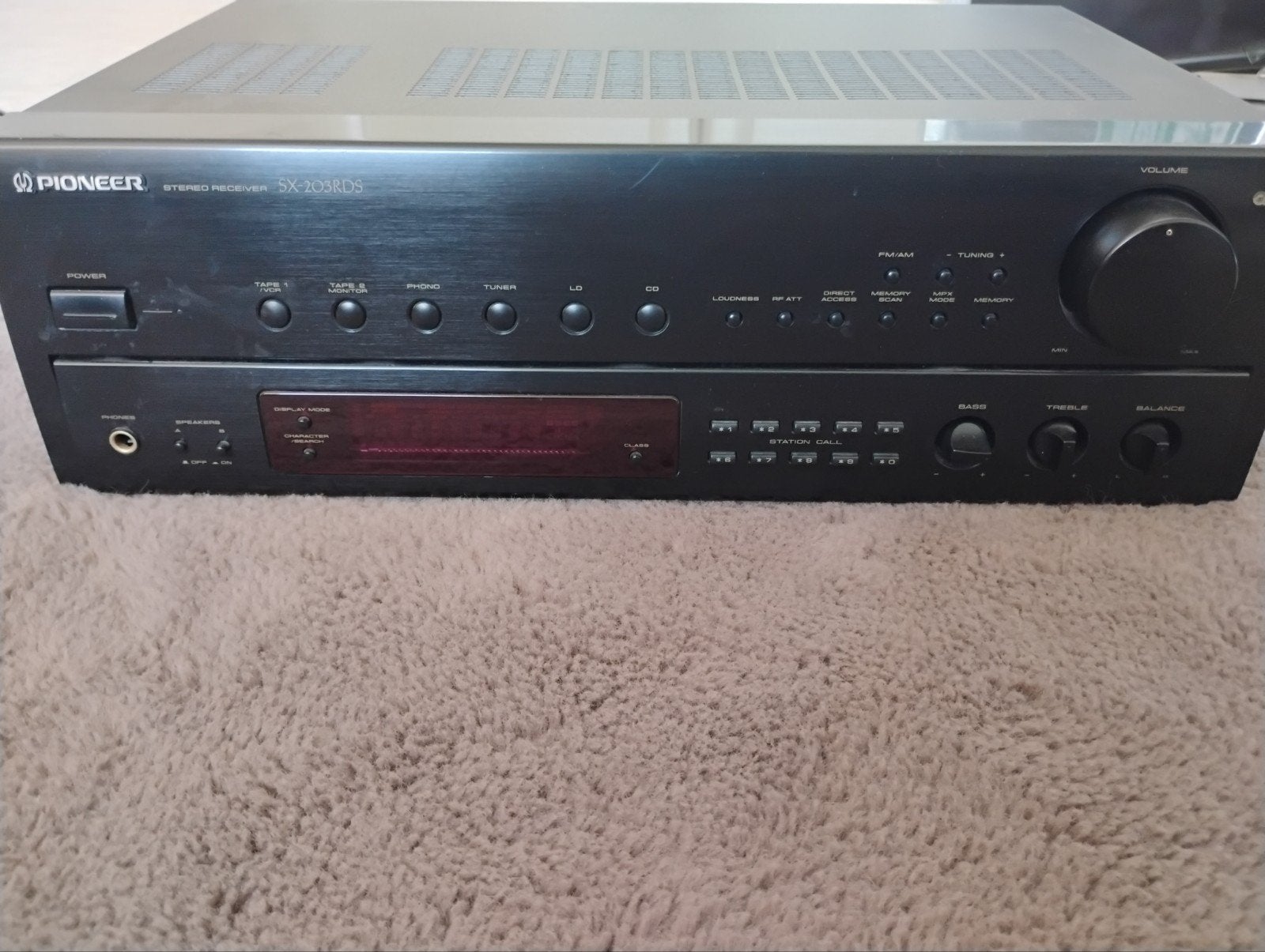 Pioneer SX-203RDS Stereo Receiver - Goede staat, Audio, Tv en Foto, Versterkers en Receivers, Gebruikt, Ophalen of Verzenden, Pioneer