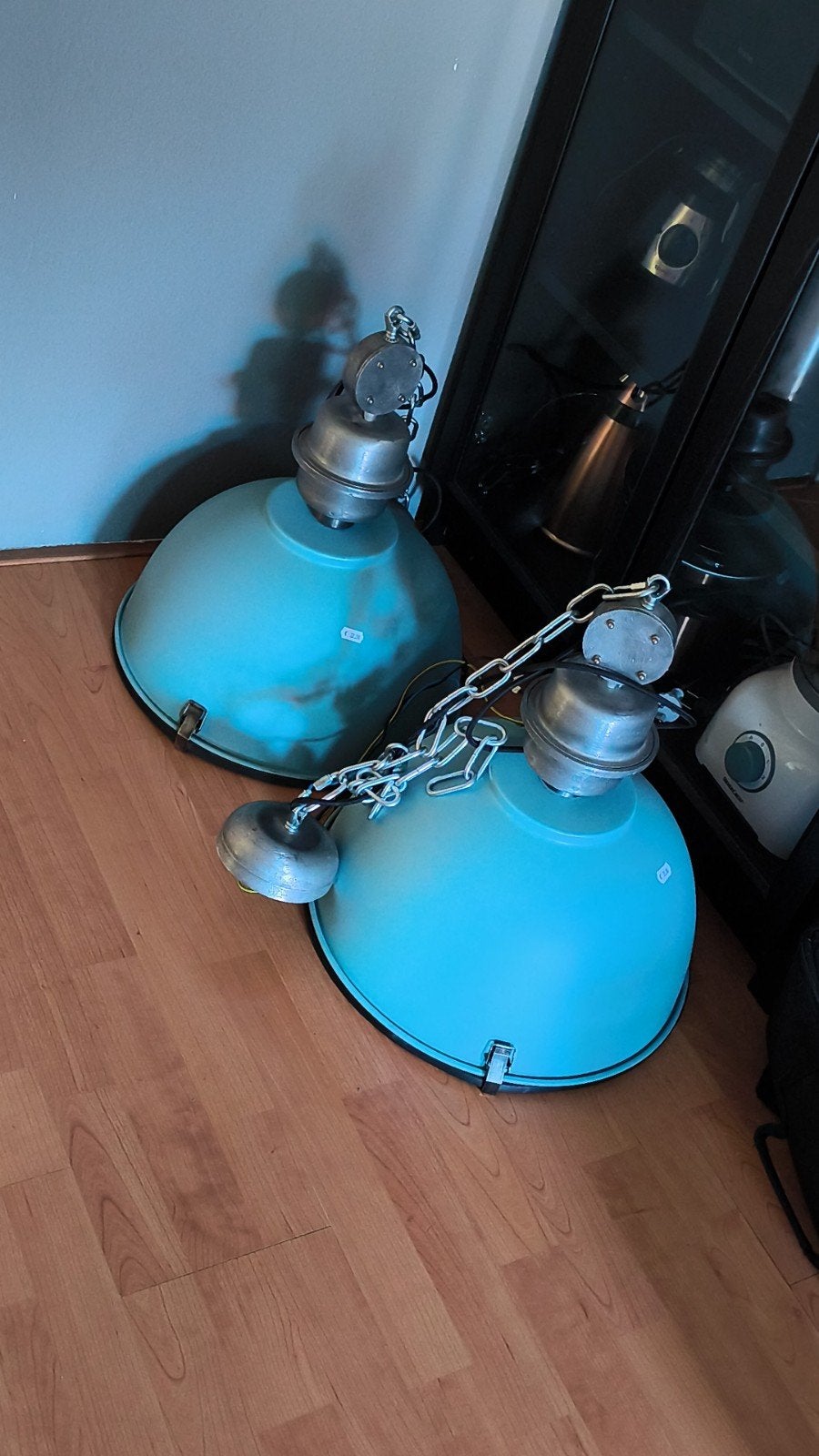 2 Steinhauer hanglampen, Ophalen, Gebruikt, Metaal, Minder dan 50 cm