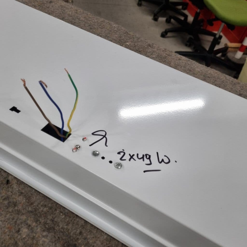 Nieuwe dubbele tl lamp armatuur 2x49 watt tl buis 150cm lang, Ophalen, Nieuw, X, X