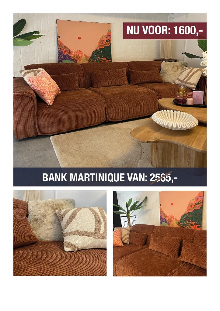 Elementenbank Martinique - Showmodel, Huis en Inrichting, Banken | Bankstellen, Ophalen, 250 tot 300 cm, 100 tot 125 cm, Zo goed als nieuw