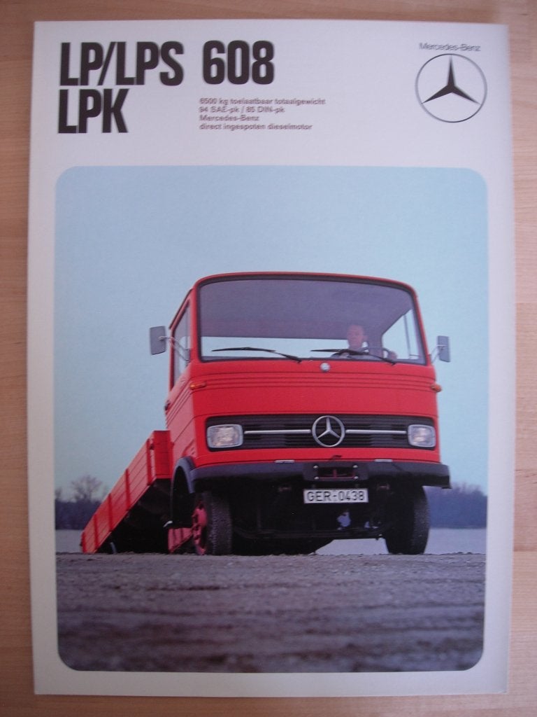 Mercedes LP LPS LPK 608 Brochure ca 1974 LP608 LPS608 LPK608, Zo goed als nieuw, Mercedes-Benz, Mercedes, Ophalen of Verzenden