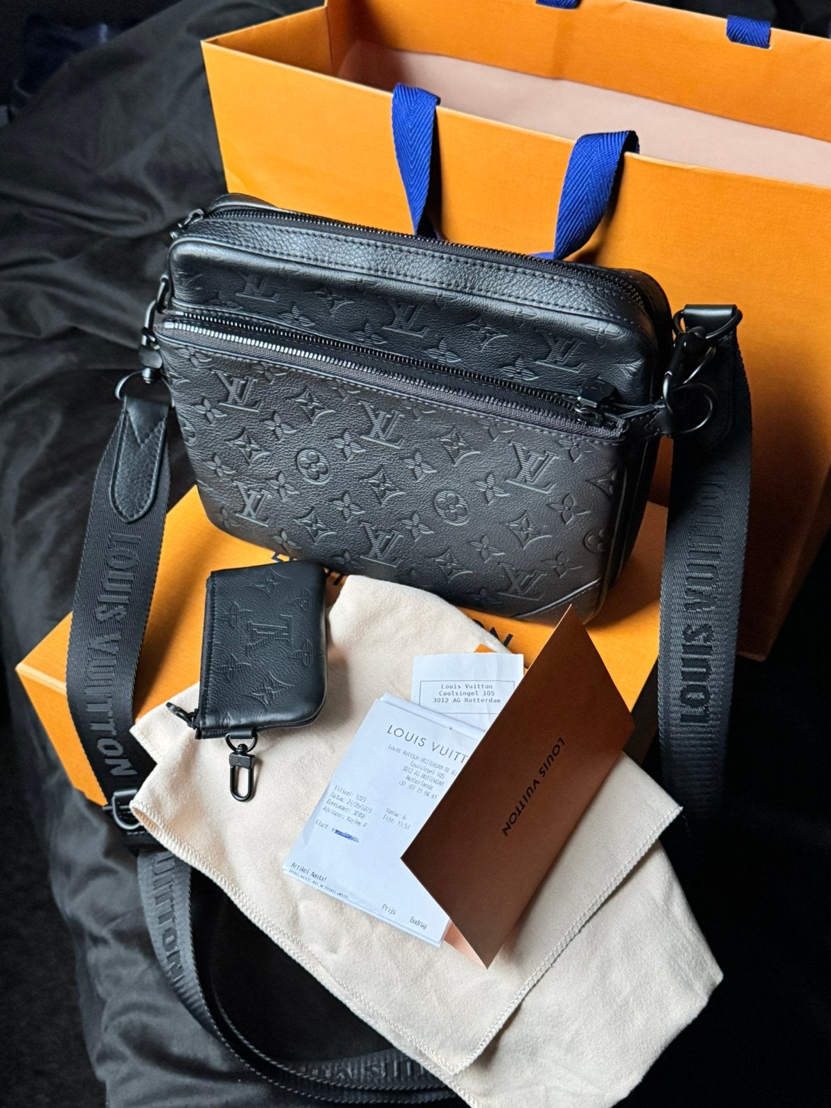 Louis vuitton tas Trio (Gucci Dior Hermes, Sieraden, Tassen en Uiterlijk, Tassen | Schoudertassen, Overige merken, Zwart, Ophalen of Verzenden