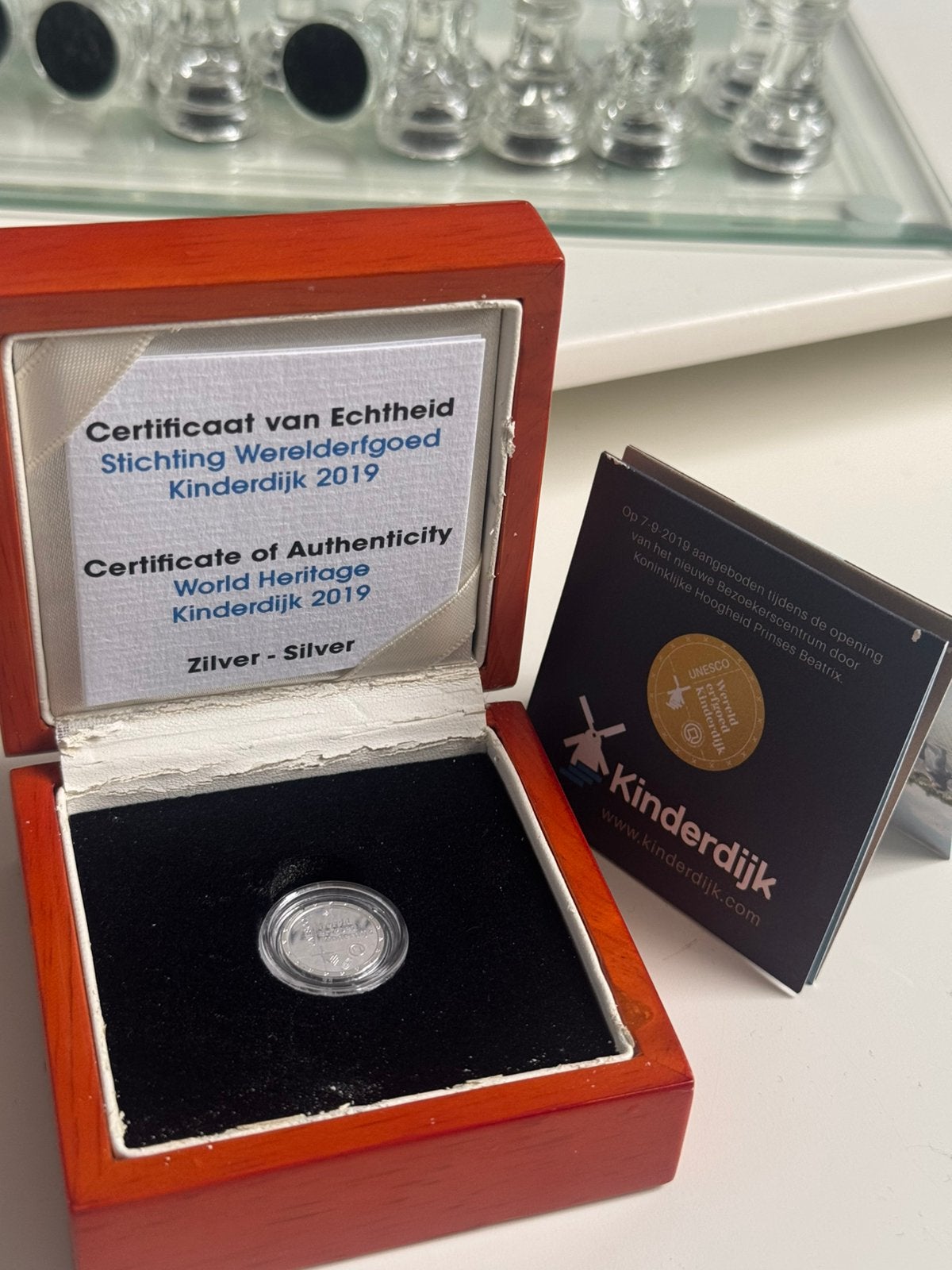 UNESCO Werelderfgoed Kinderdijk 2019, Postzegels en Munten, Munten | Europa | Euromunten, Overige waardes, Zilver, Ophalen of Verzenden