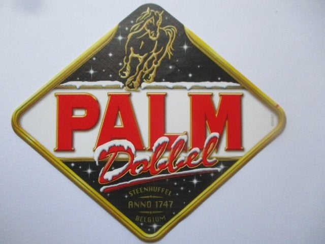 bieretiket Belgie 15-7 (O11) palm, Ophalen of Verzenden, Gebruikt, Overige typen, Palm