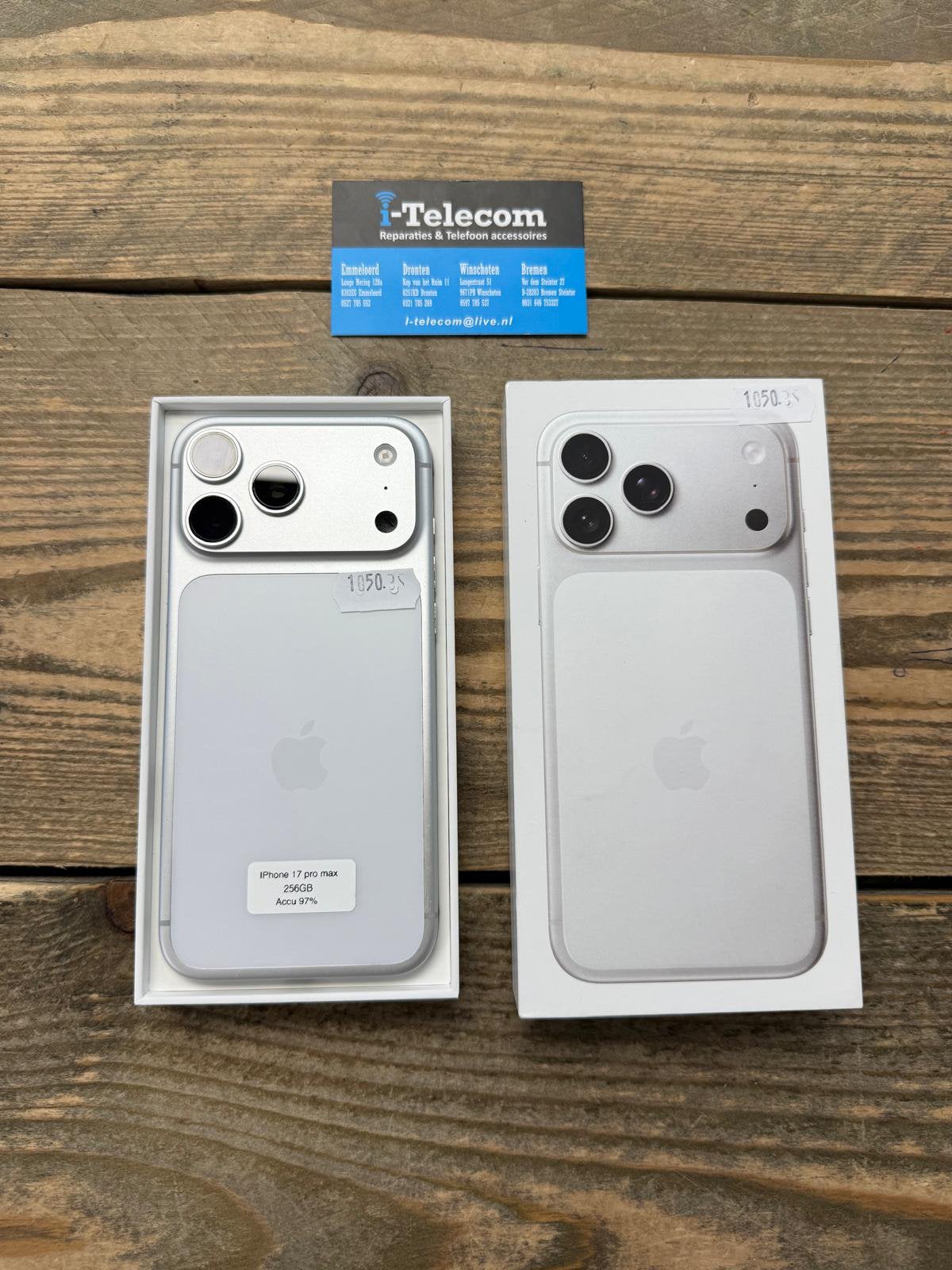 Iphone 17 pro max silver 256 GB + garantie 97%, Ophalen of Verzenden, Zo goed als nieuw, Overige typen