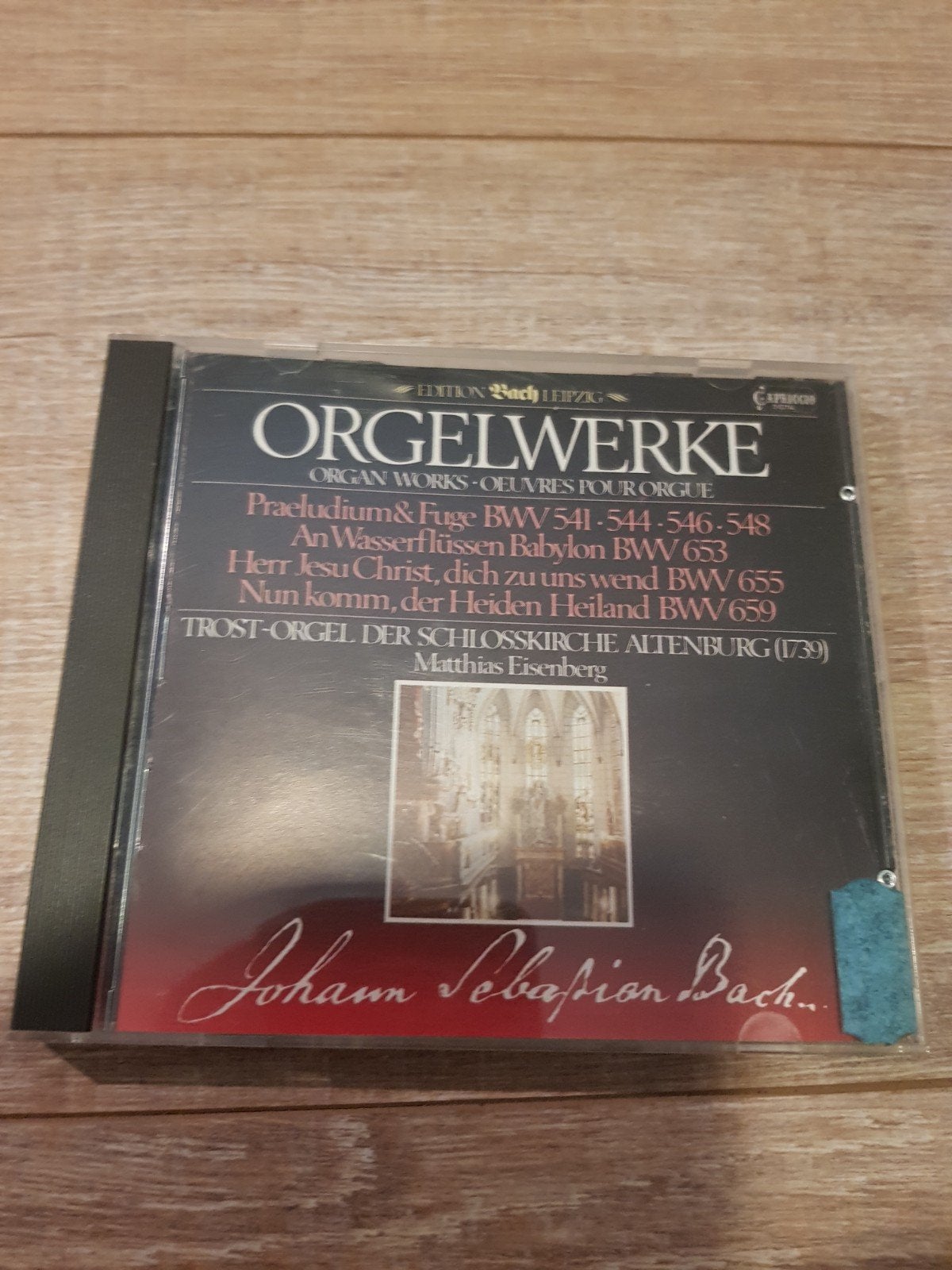 Bach Orgelwerke - Matthias Eisenberg CD, Overige typen, Ophalen of Verzenden, Zo goed als nieuw, Inclusief doosje