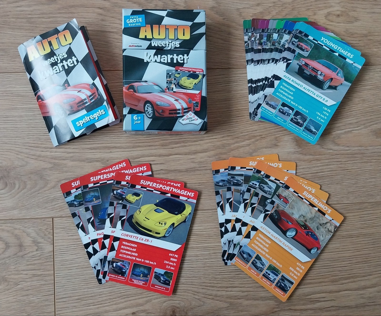 Weetjes kwartet, Auto's
Ziet er nog goed uit, compleet, Ophalen of Verzenden, Gebruikt