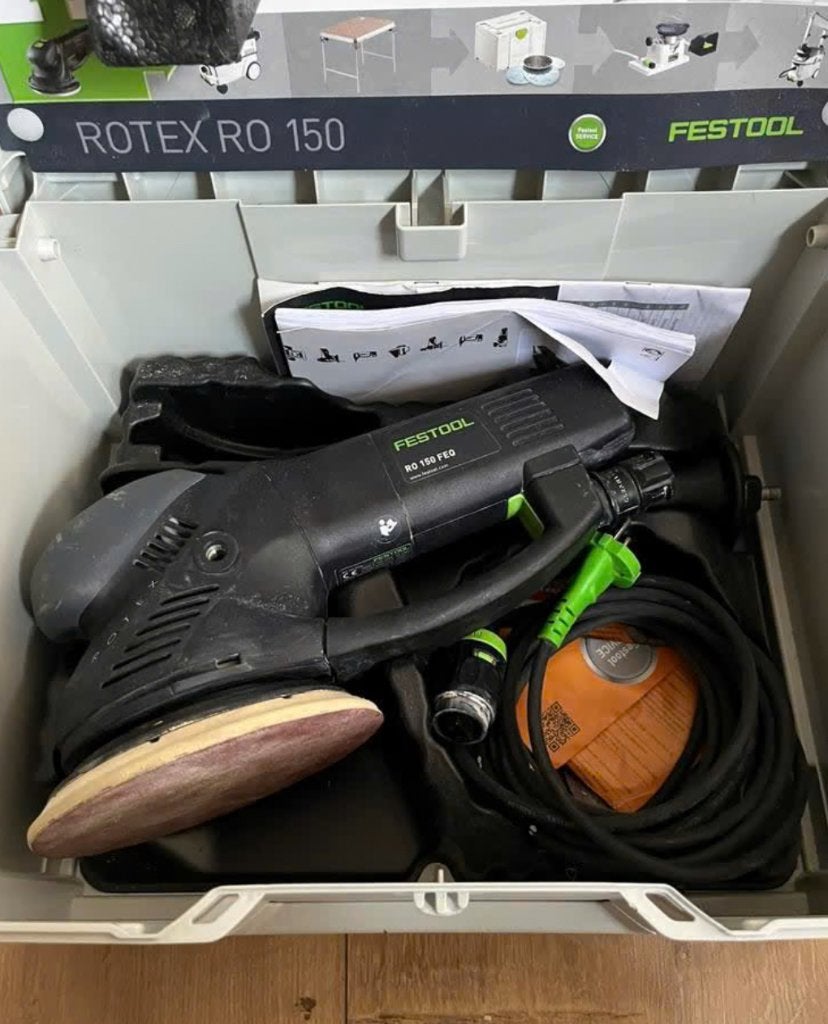 festool ro150 schuurmachine rotex, Ophalen of Verzenden, Zo goed als nieuw, Minder dan 600 watt, Vlakschuurmachine