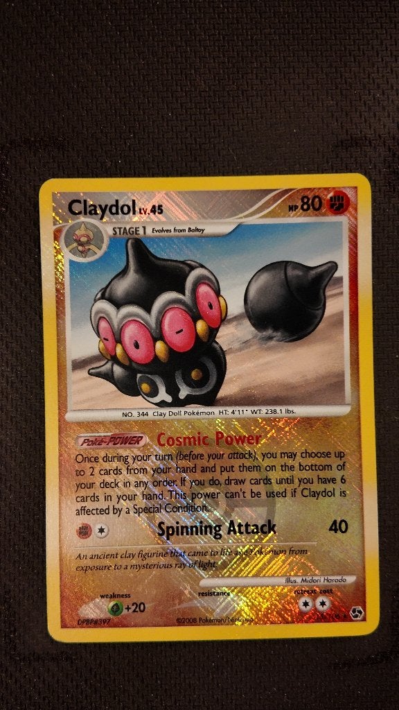 Claydol 1 15 Great Encounters | Pokemon kaart, Ophalen, Losse kaart, Foil
