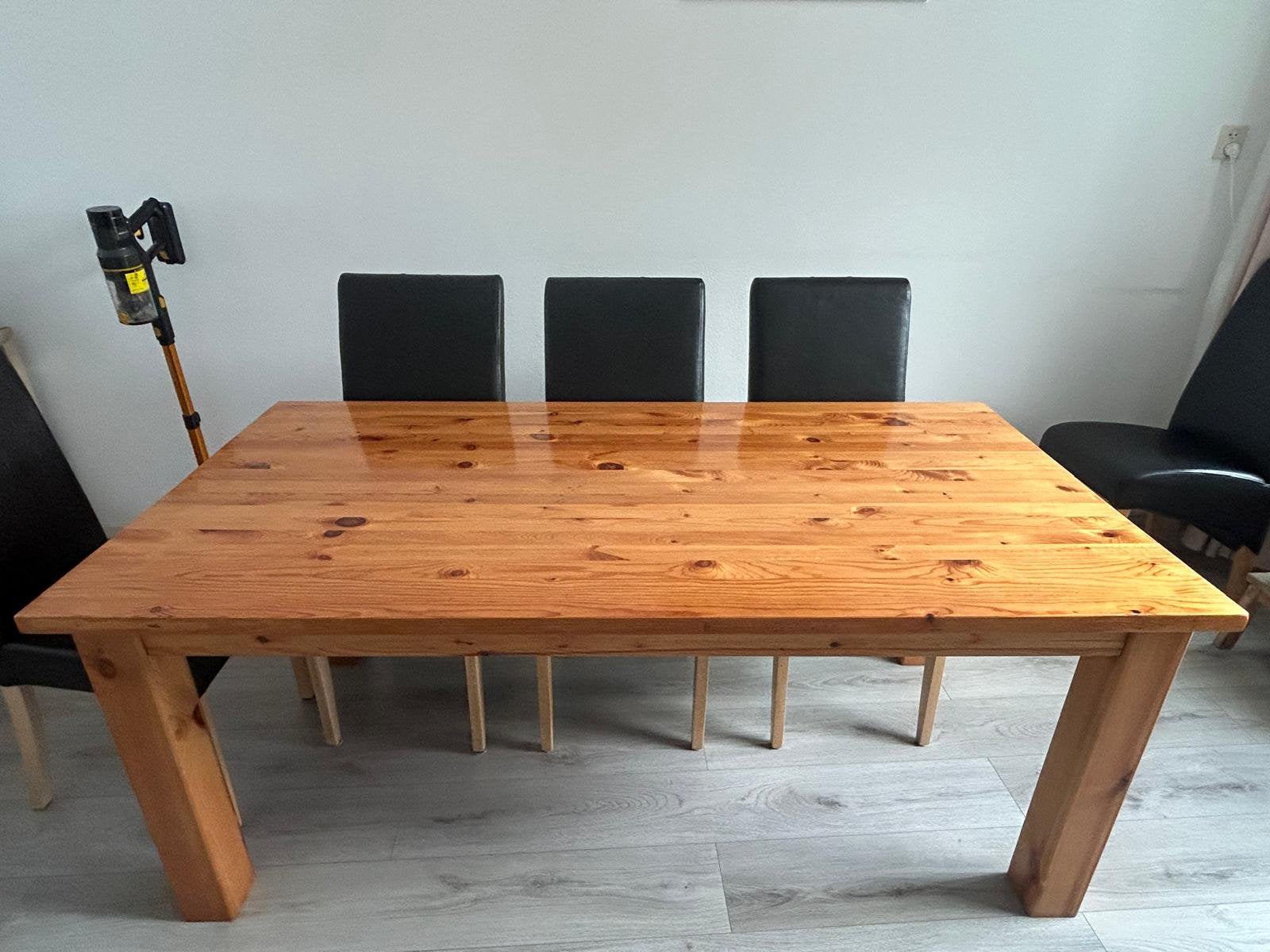 Eettafel 180x90cm met 6 stoelen, Huis en Inrichting, Tafels | Eettafels, Ophalen, Zo goed als nieuw, Rechthoekig, 50 tot 100 cm