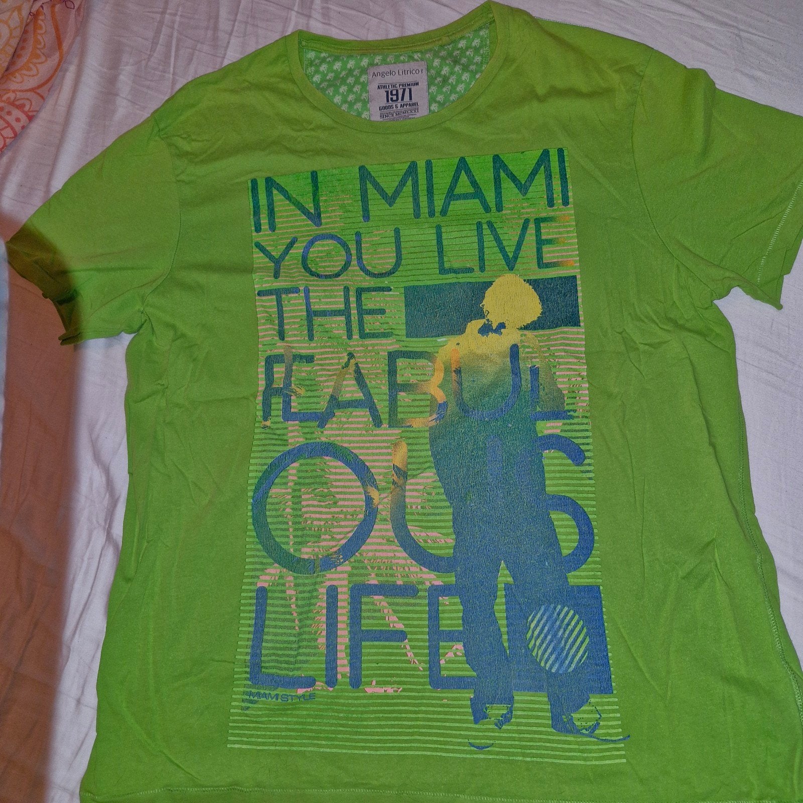 Groen Angelo Litrico T-shirt herenjas 2XL, Angelo Litrico, Overige maten, Ophalen of Verzenden, Gedragen
