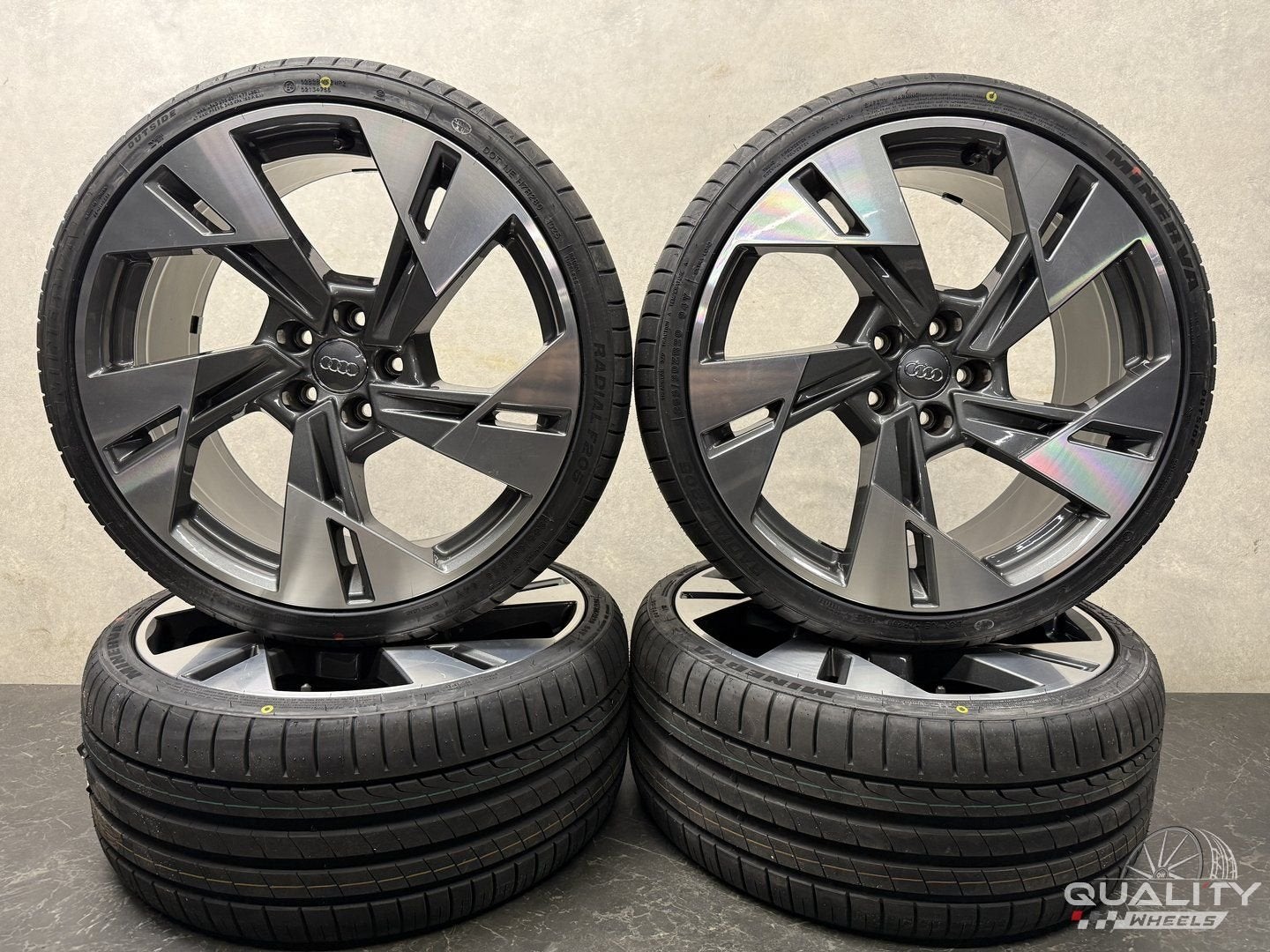 20” Org Audi A5 S5 2007-2026, RS4 B8 Velgen + Banden 265/30/, Gebruikt, -, 265 mm, -