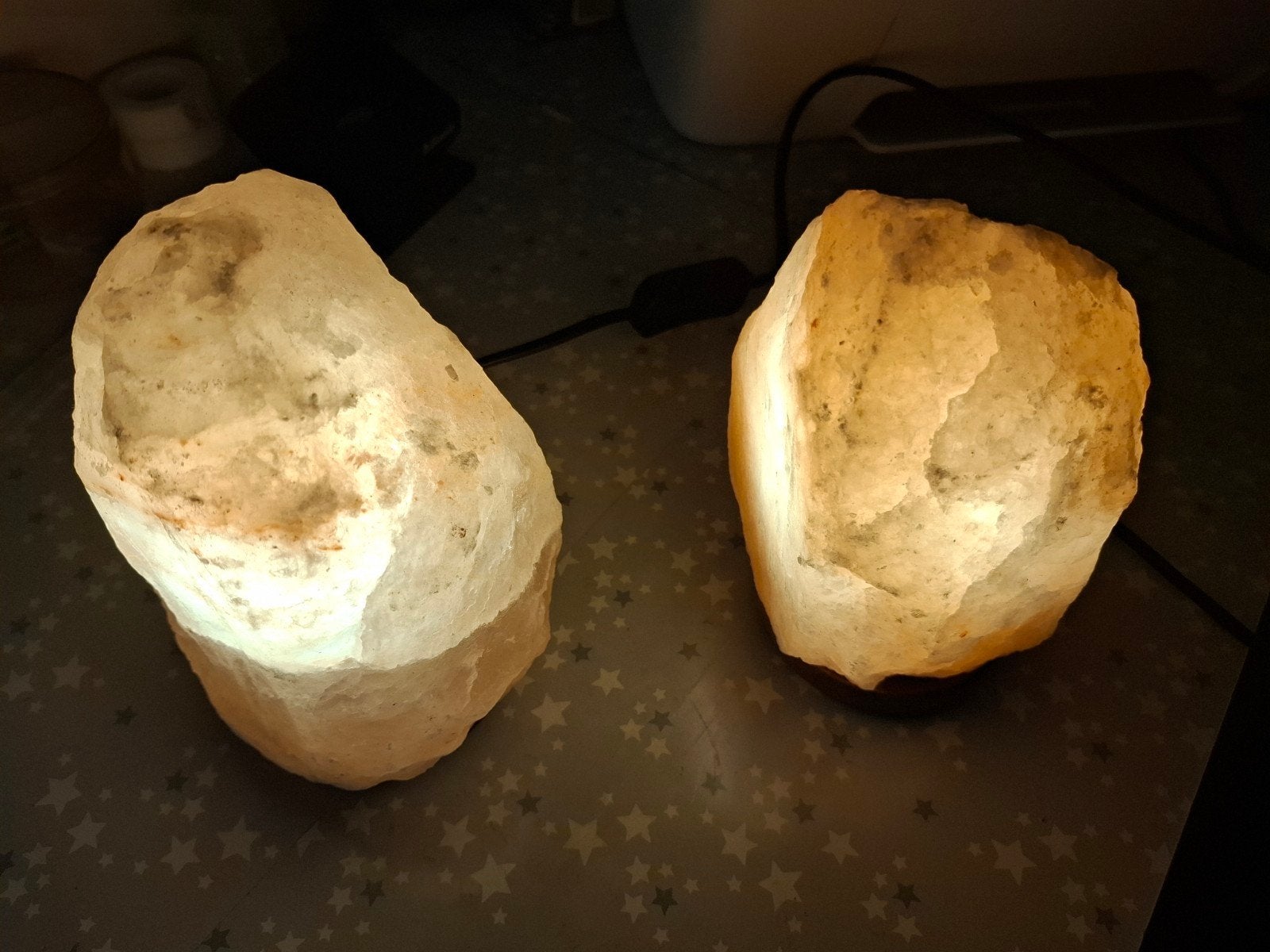 twee zoutlamp, Huis en Inrichting, Lampen | Tafellampen, Ophalen of Verzenden, Zoutlamp