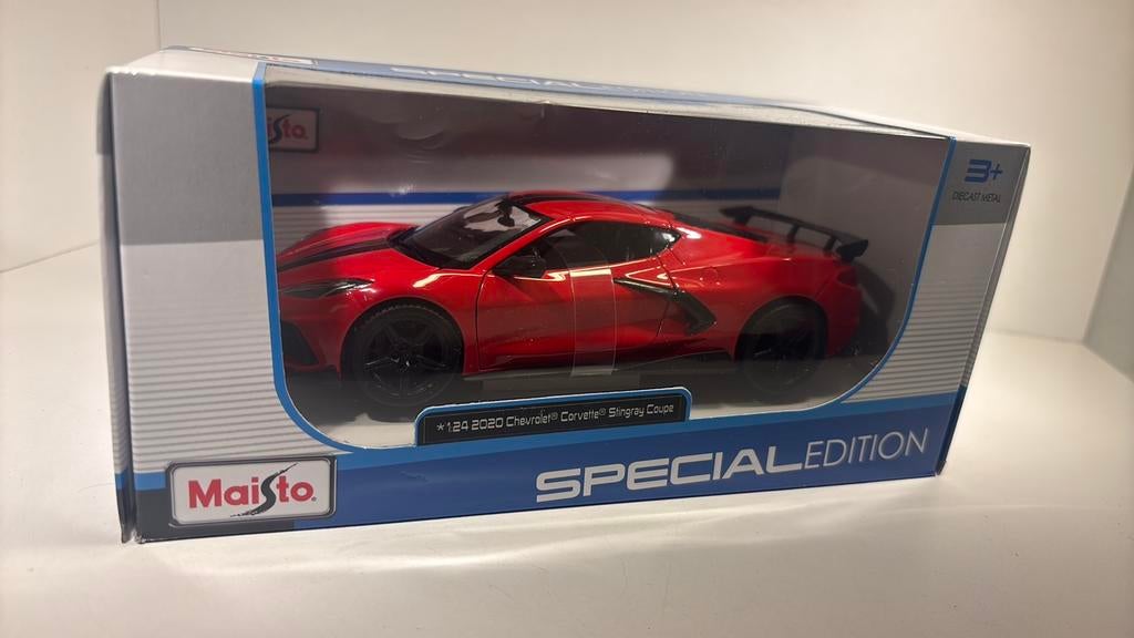 Chevrolet Corvette stingray coupe 2020 maisto 1.24, Hobby en Vrije tijd, Modelauto's | 1:24, Maisto, Ophalen of Verzenden, A, A