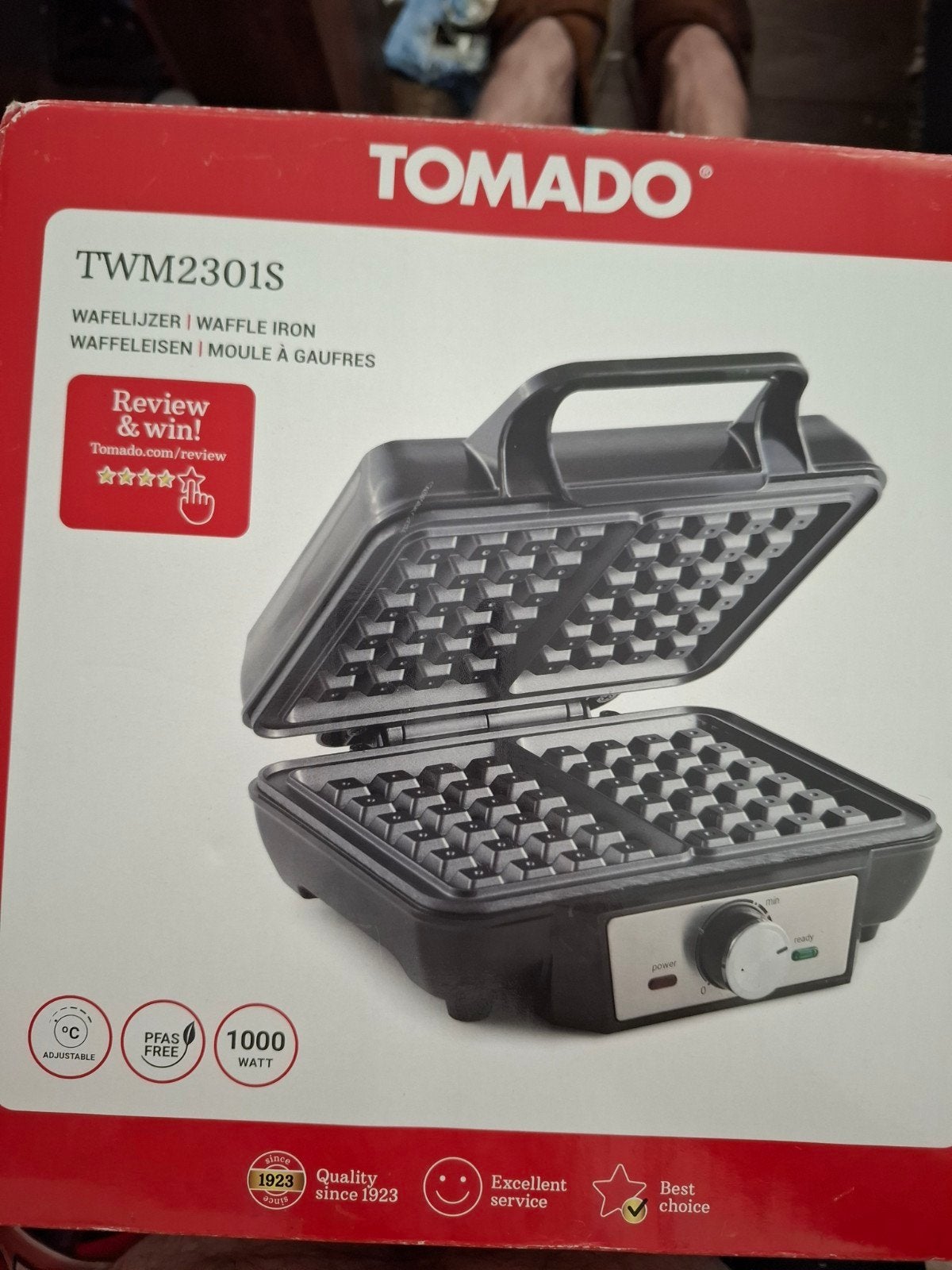 Tomado TWM2301S Wafelijzer - 1000W, PFAS-vrij, Ophalen of Verzenden