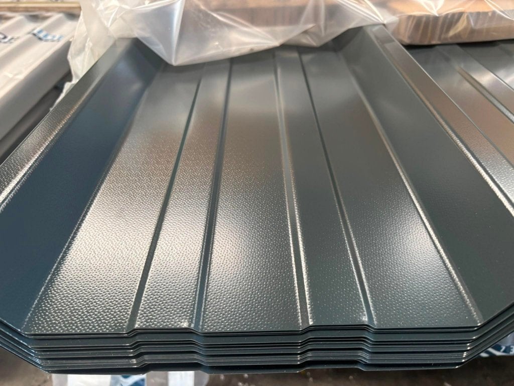 Dakplaten Antraciet HPS200 0,60mm €9,75/m², Nieuw, 15 m² of meer, Metaal, Grijs