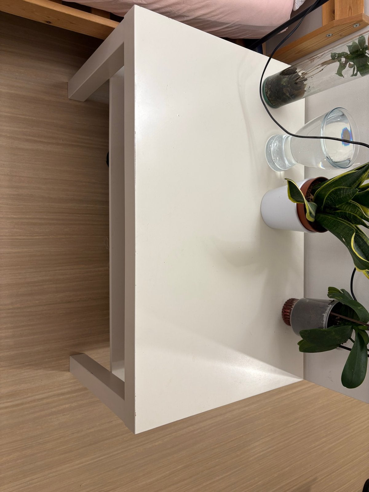 IKEA bijzettafel/nachtkastje, Gebruikt, 55 tot 75 cm, Rechthoekig, Hout