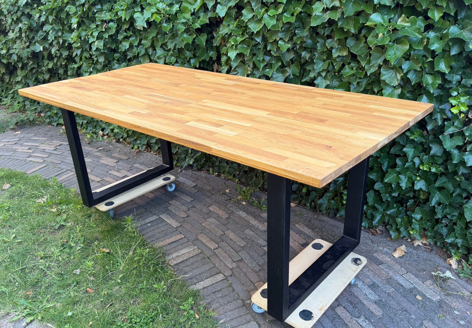 Stevige eettafel beuken | 200 x 95 cm | Volledig opgeknapt, Huis en Inrichting, Tafels | Eettafels, Ophalen, 200 cm of meer, 50 tot 100 cm
