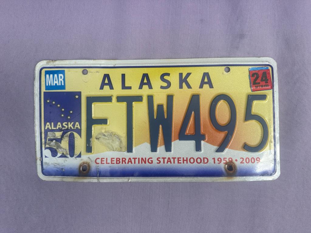 kentekenplaat Alaska (USA), Ophalen of Verzenden, Gebruikt