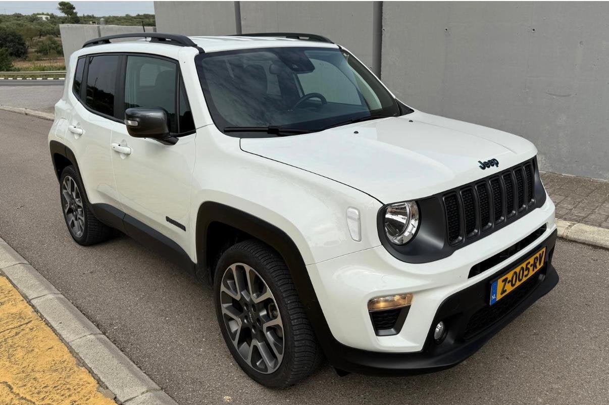 Jeep Renegade 1.3T 4xe 240pk Plug-in Hybrid 4WD Aut 2022 Wit, Auto's, Jeep, Zwart, 4 cilinders, 400 kg, Leder en Stof