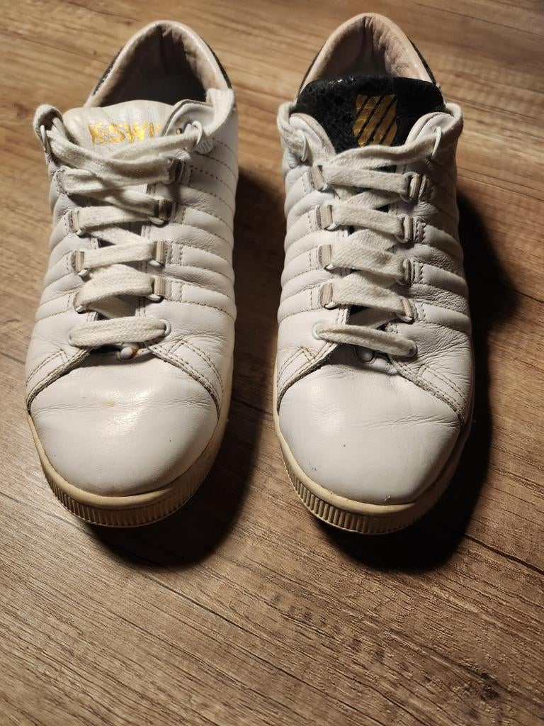 K-Swiss witte gympen, tongue twister, maat 39, Ophalen of Verzenden, Gedragen, Wit, Sneakers of Gympen