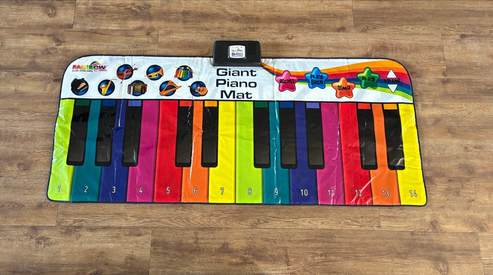 Rainbow Colours Giant Piano Mat - Muzikaal Speelplezier, Ophalen of Verzenden, Zo goed als nieuw, Overige typen, Met geluid