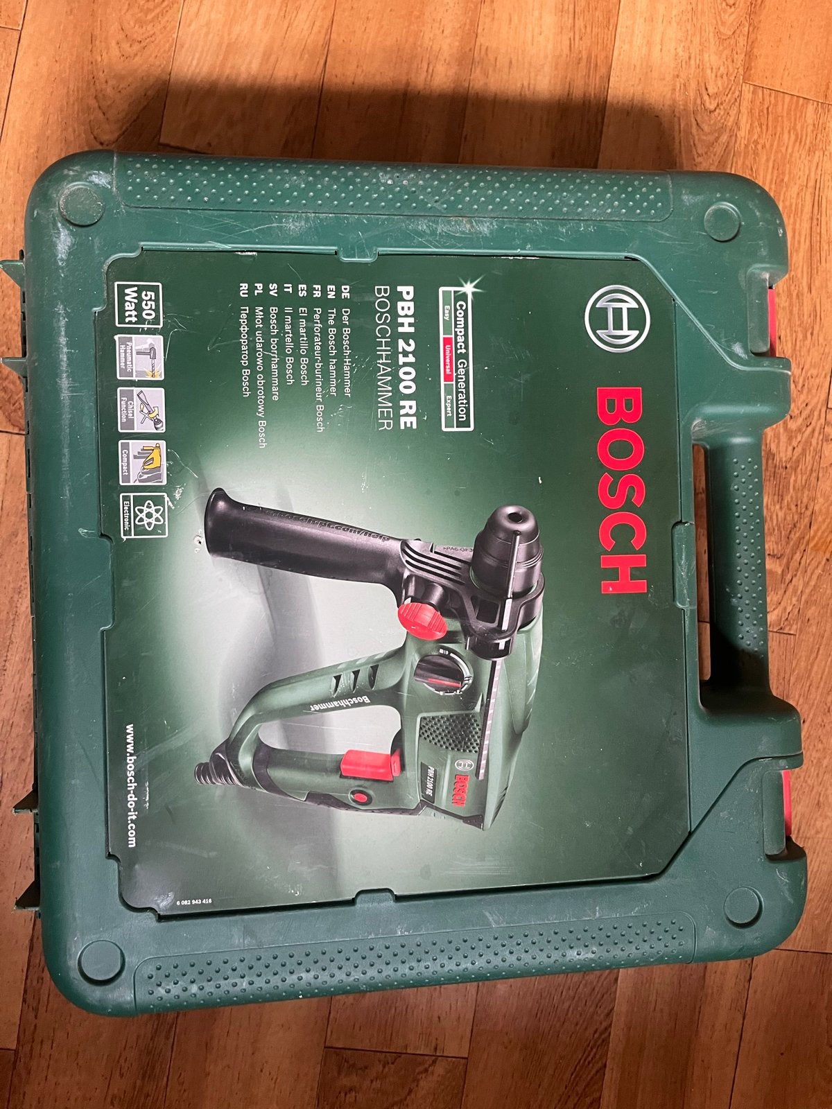 Bosch Boorhamer PBH 2100 RE - 550W, Ophalen, Boor- en/of Breekhamer, Zo goed als nieuw, Klopboormechanisme