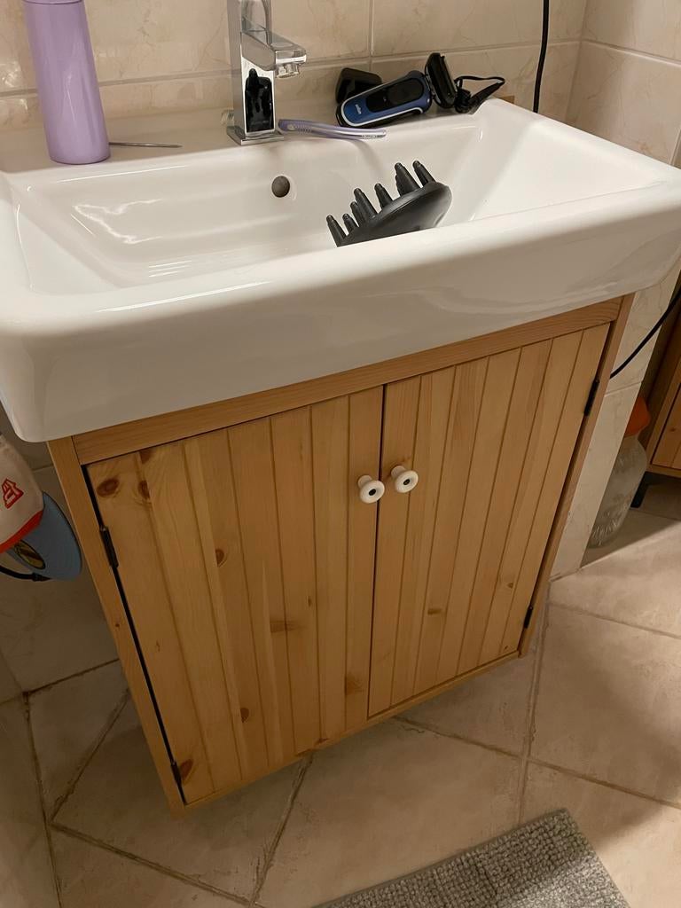 IKEA Badkamerkastje Hoek, Wastafel met Onderkast en Spiegelk, Ophalen, Gebruikt, 50 tot 100 cm, Minder dan 100 cm