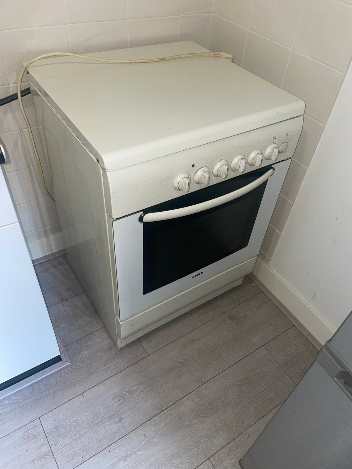 Bosch Vrijstaand Gasfornuis met Oven - Gebruikt, Witgoed en Apparatuur, Fornuizen, Ophalen, Gebruikt, 4 kookzones, Gas