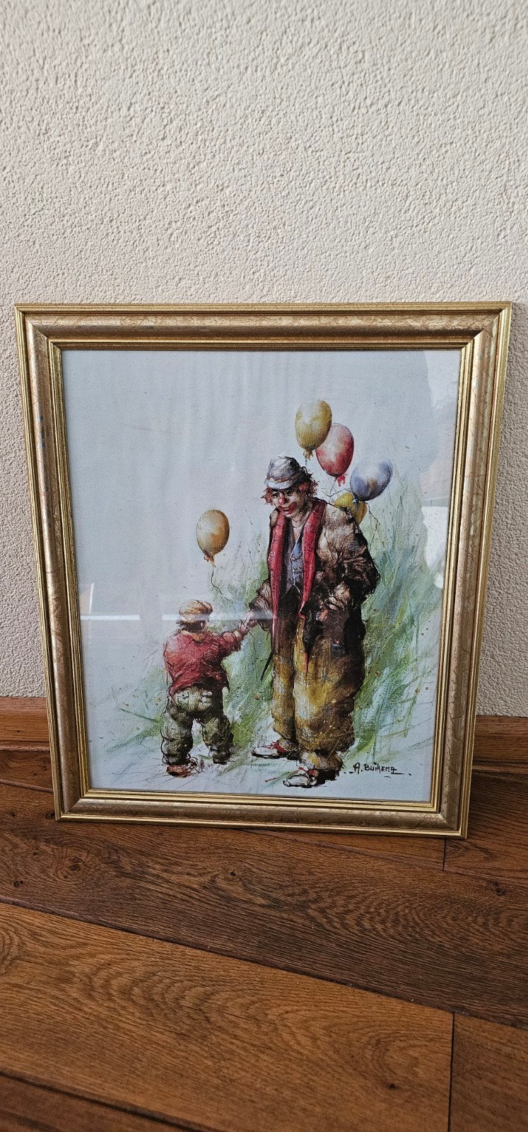 Clown Met Kind van A.Buikema, Ophalen, 50 – 75, Minder dan 50 cm, Oorspronkelijke maker